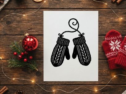 Sarung tangan Natal bergaya dengan desain rajutan untuk kehangatan musim dingin