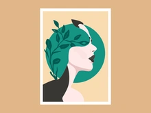 portrait woman, Poster beauty girl