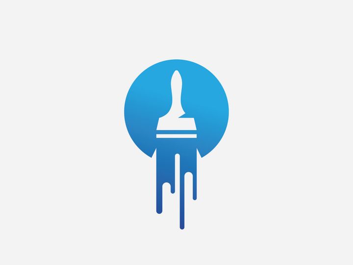 Paint logo business vector icon