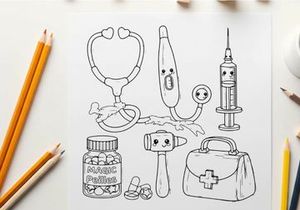 Medical healthcare icons set flat design vector illustration