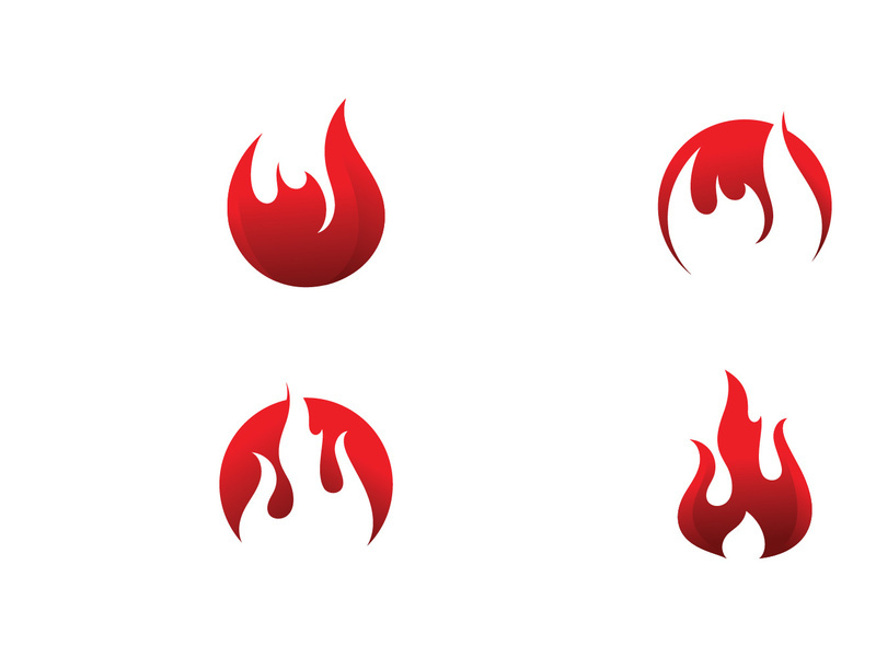 Fire Flame Logo design vector template