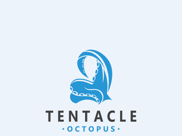 Octopus tentacle logo image design ocean animal vintage illustration preview picture