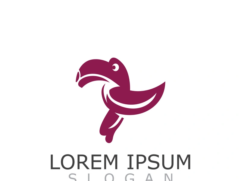 Toucan simple logo design image bird vector illustration