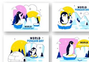 10 World Penguin Day Illustration