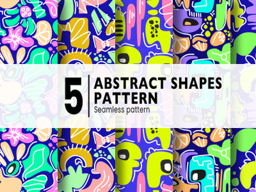 Vibrant seamless pattern abstract playful shapes preview picture