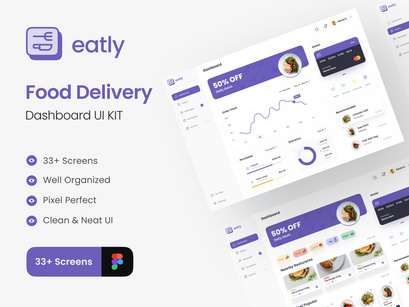 Eatly - Food Deilvery Dashboard UI KIT