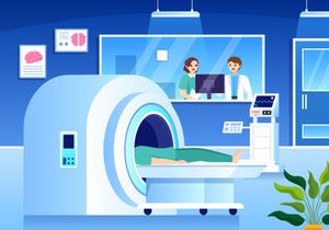 14 MRI or Magnetic Resonance Imaging Illustration