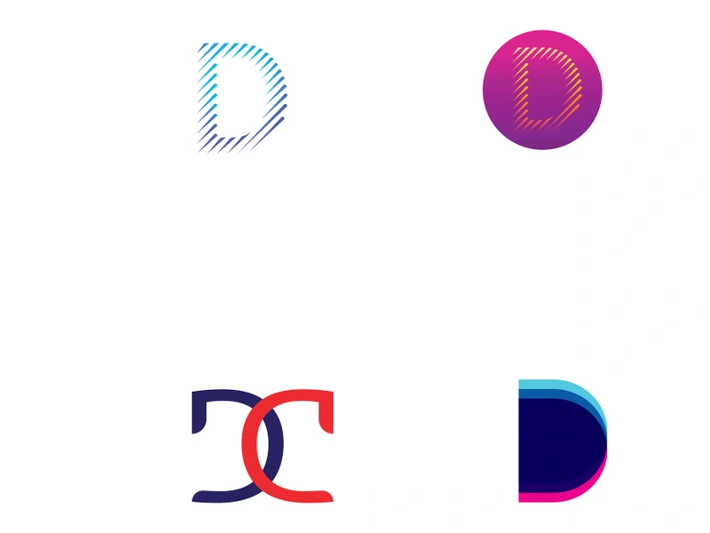 The geometry of the initial logo letter D. Logo design with a minimalist and elegant style. Logo for companies and initials.