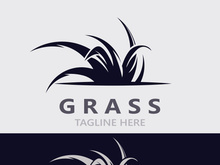 Grass logo image plant nature logo design template vector