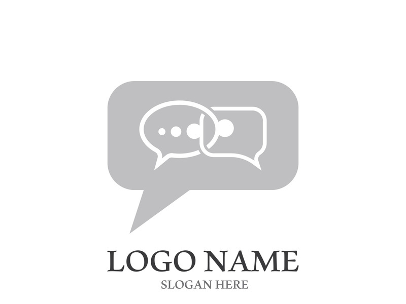 Speech bubble icon logo template vector illustration