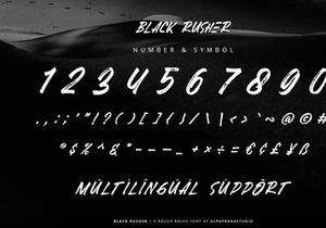 Black Rusher - Brush Font