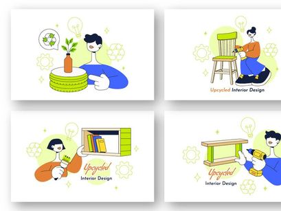 10 Upcycled Interior Design Illustration