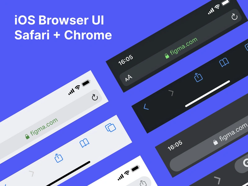 iOS Safari & Chrome Browsers UI