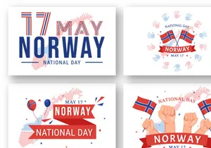 15 Norway National Day Illustration