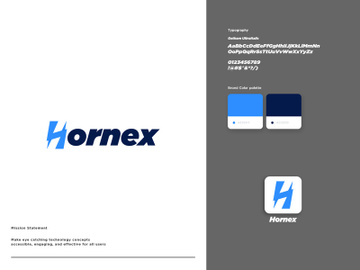 H Letter + Hornex Logo Design preview picture