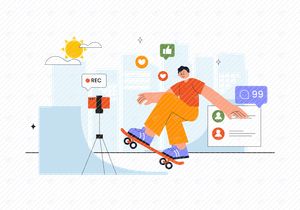 14 Influencer Daily Vlog Illustration