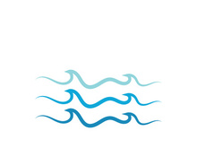 Water wave icon vector illustration design logo