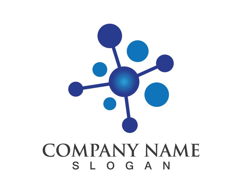 Molecule symbol logo template vector illustration design