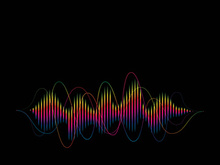 Sound waves vector illustration design template