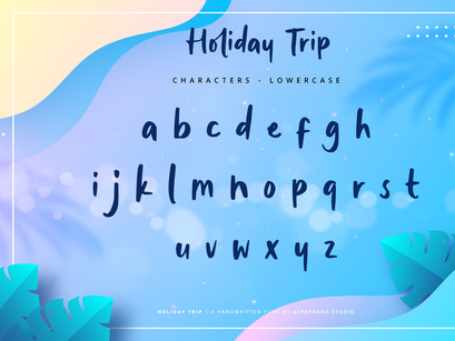 Holiday Trip - Handwritten Font