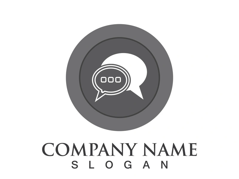 Speech bubble icon logo template vector illustration