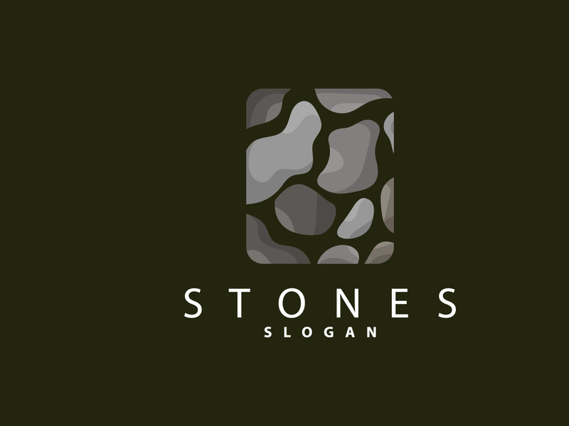 Stone Logo, Premium Elegant Design, Stone Balance Vector