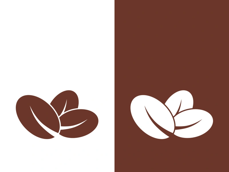 Coffee bean icon vector illustration template