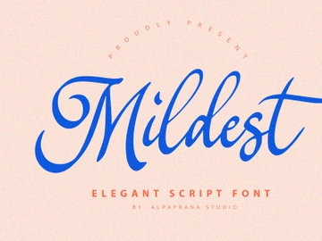 Mildest - Script Font preview picture
