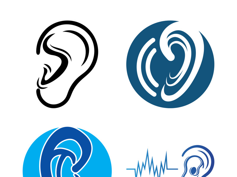 Hearing logo template vector icon design