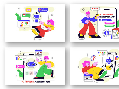 10 AI Personal Assistant App Illustration