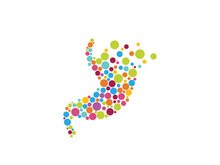 Stomach care icon logo designs illustration