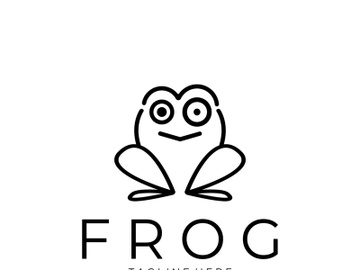 frog logo simple vector design template preview picture