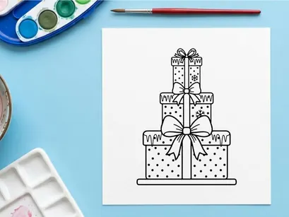 Stacked Christmas gift boxes with bows and snowflake pattern for festive holiday decor.
