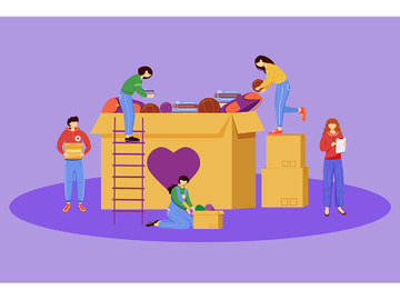 Orphanage donation flat vector illustration preview picture