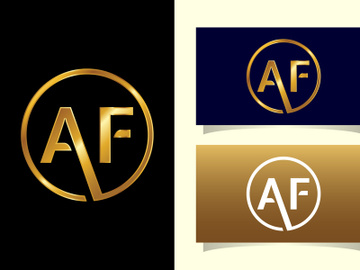 Initial Letter A F Logo Design Template. Graphic Alphabet Symbol For Corporate Business Identity preview picture