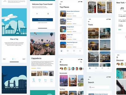 Zeyn Travel guide - UI Kit