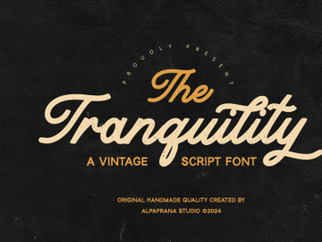 Tranquility - Vintage Script preview picture