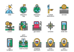 Colorful Navigation Icons
