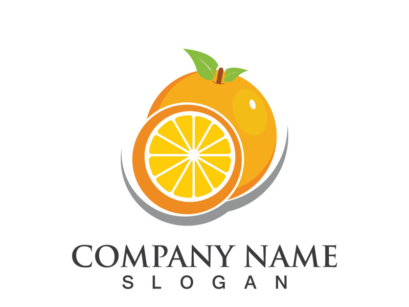 Orange logo design vector icon illustration design