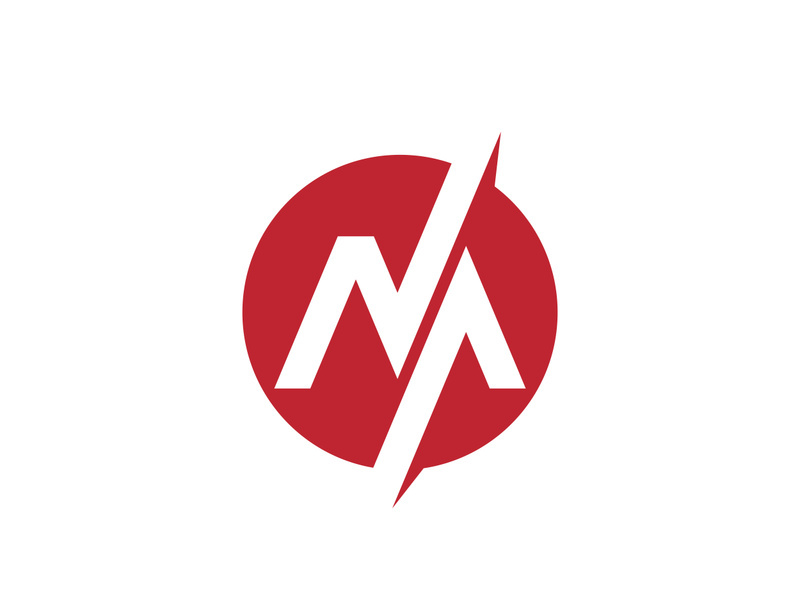 M Letter illustration icon Logo Template