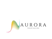 aurora logo design icon illustration vector template