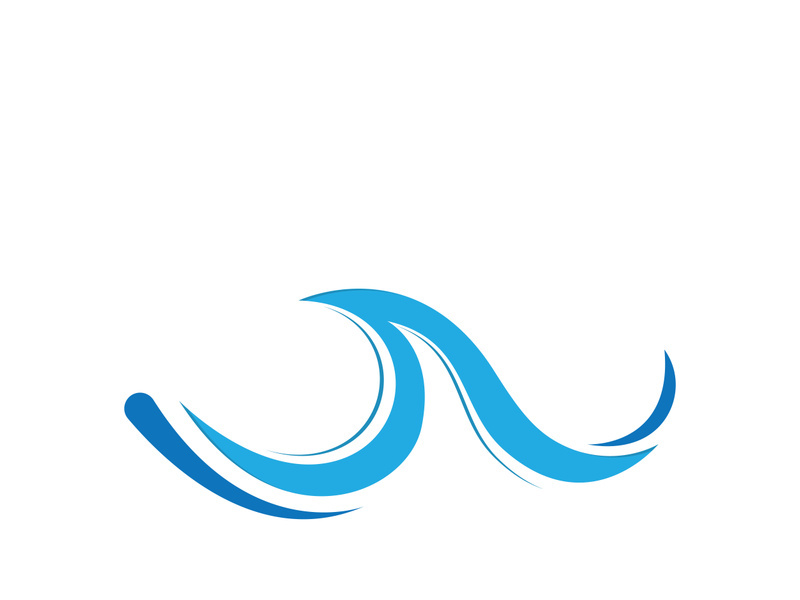 Sea wave logo ocean storm tide waves wavy river vector image