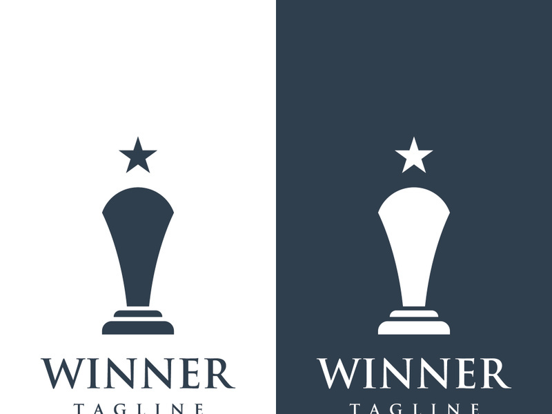 Creative and unique trophy logo design.