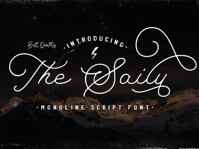 The Saily - Monoline Retro Script Font
