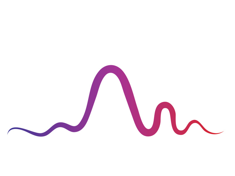 Sound waves vector illustration design template