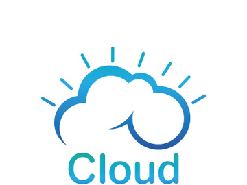 Cloud logo vector icon illustration preview picture