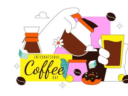 10 International Coffee Day Illustration