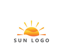 Sun logo design with a modern concept.
