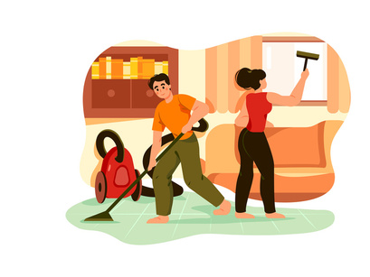 House Cleaning Illustrations