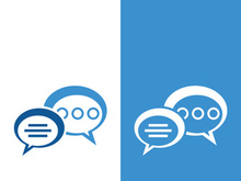 Speech bubble icon logo template vector illustration